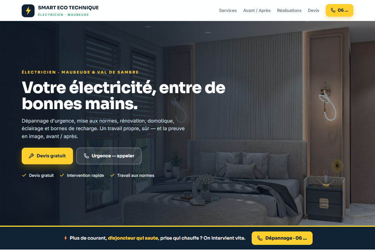 Aperçu du site Smart Eco